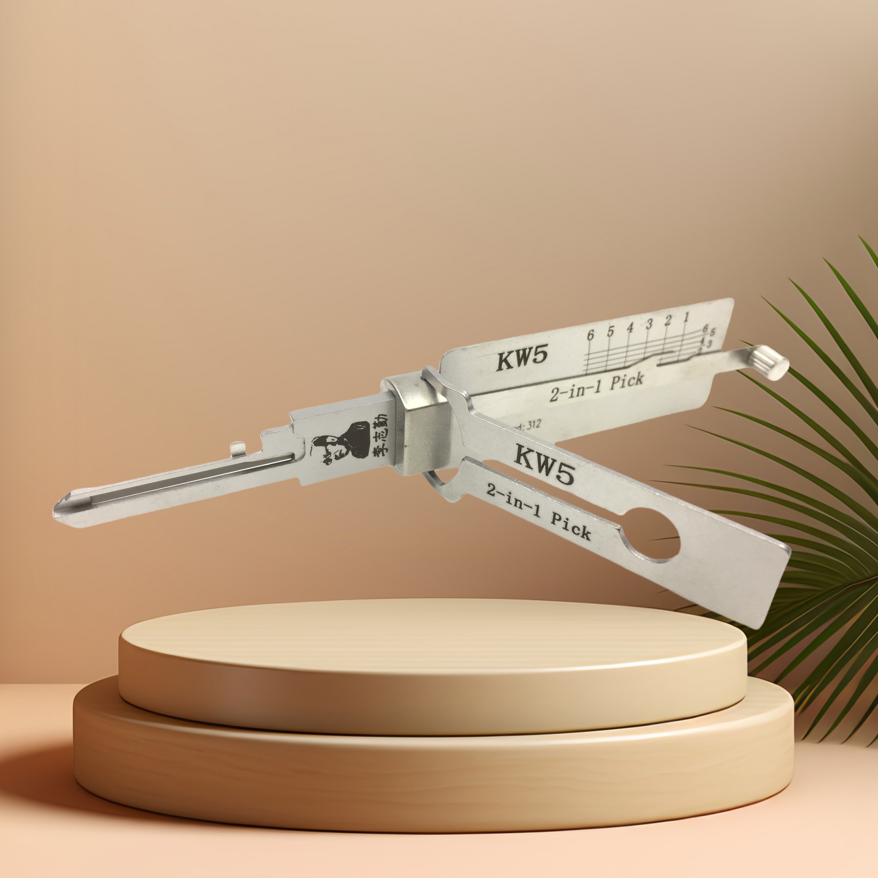 Lishi KW5 2-in-1 Stainless Steel Lockpick for Door Locks - Professional Locksmith Pick Tool