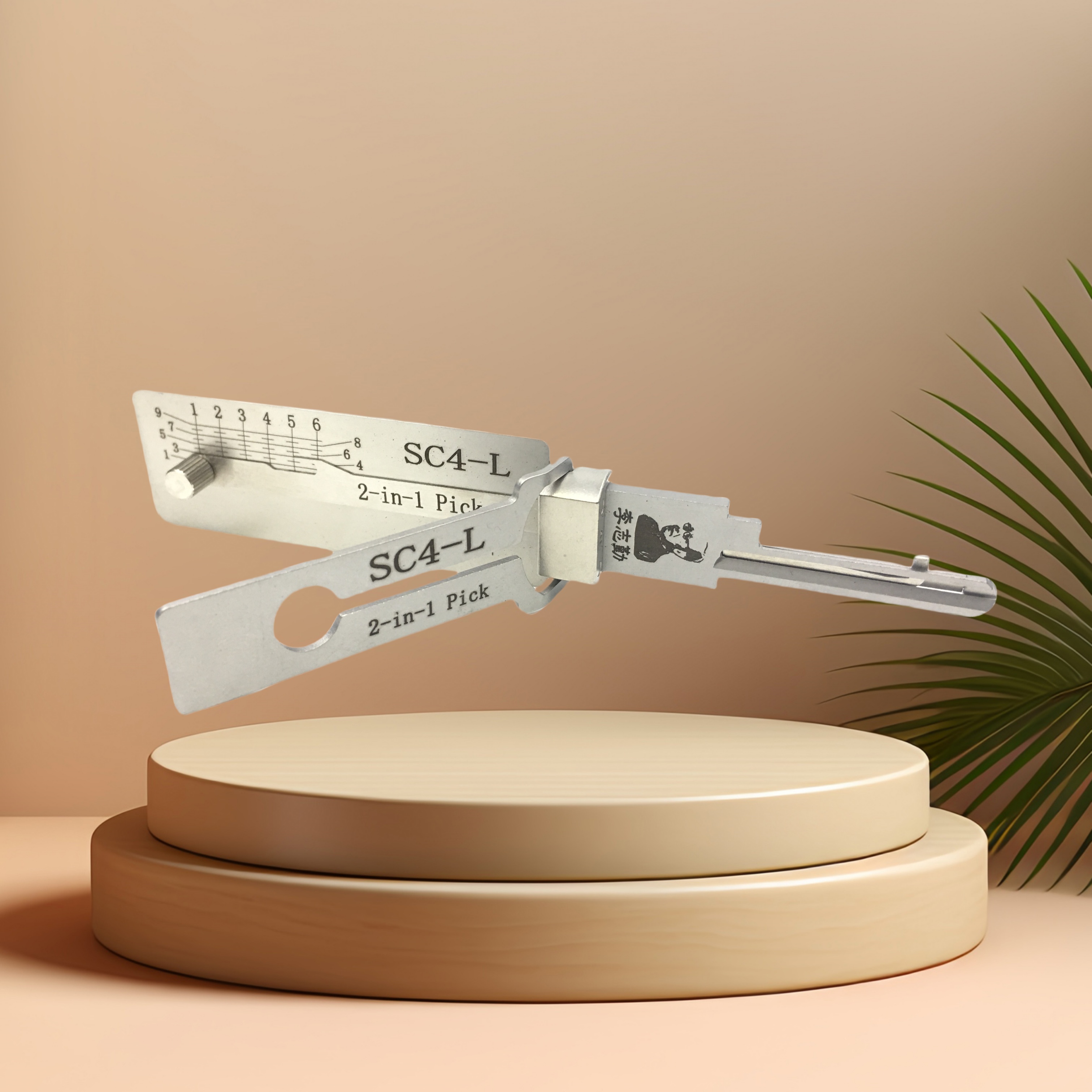 SC4-L Model Lishi 2-in-1 Tool with Metal Material for Non-Destructive Entry and Lock Picking