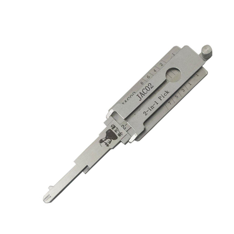 JAC02R Model Lishi Tool 2-in-1 Design Metal Material Lishi Lock Pick and Decoder for Residential Locksmithing