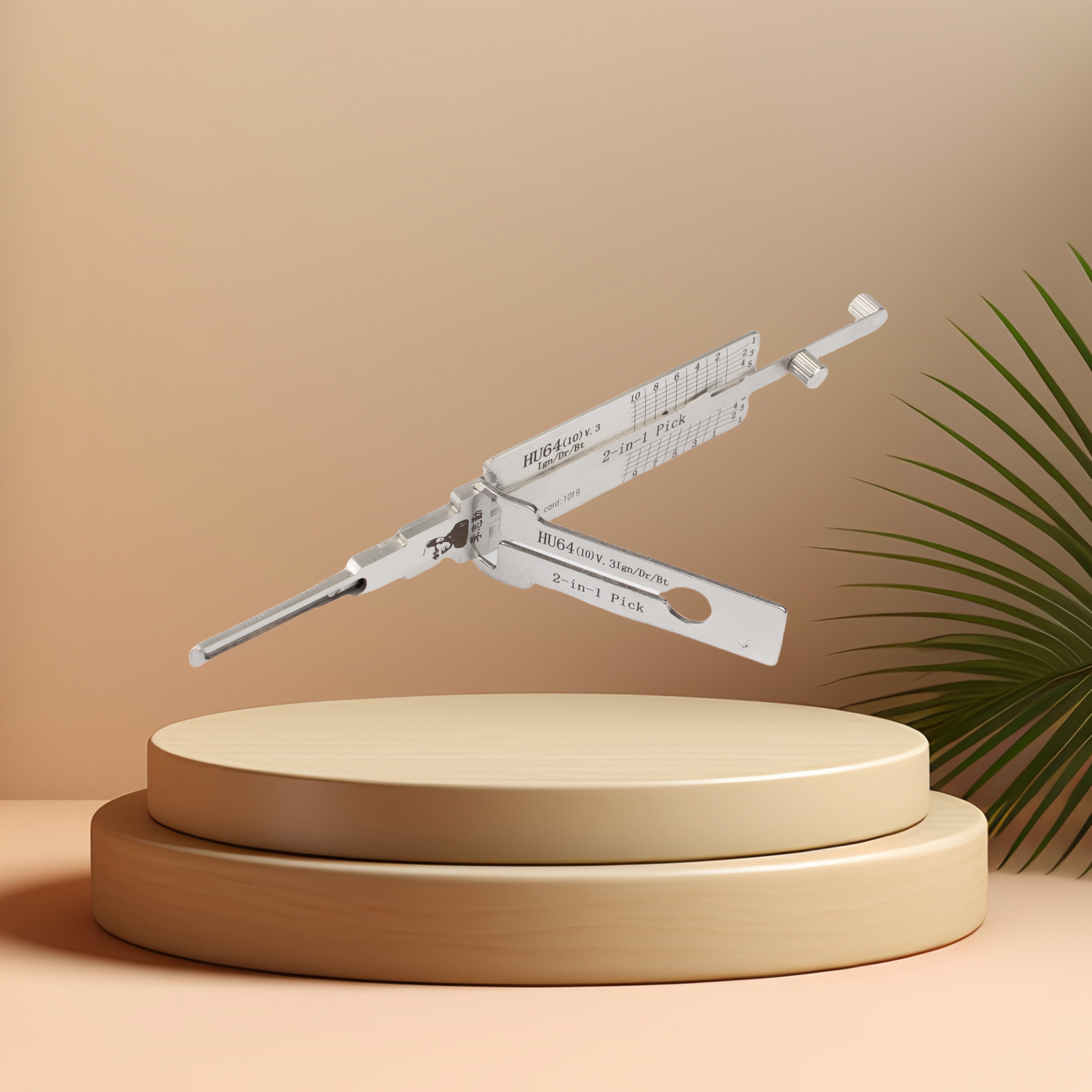 Lishi HU64 Model 2-in-1 Tool for Auto Lock Pick Set and Car Lock Opening Decoder with Metal Construction