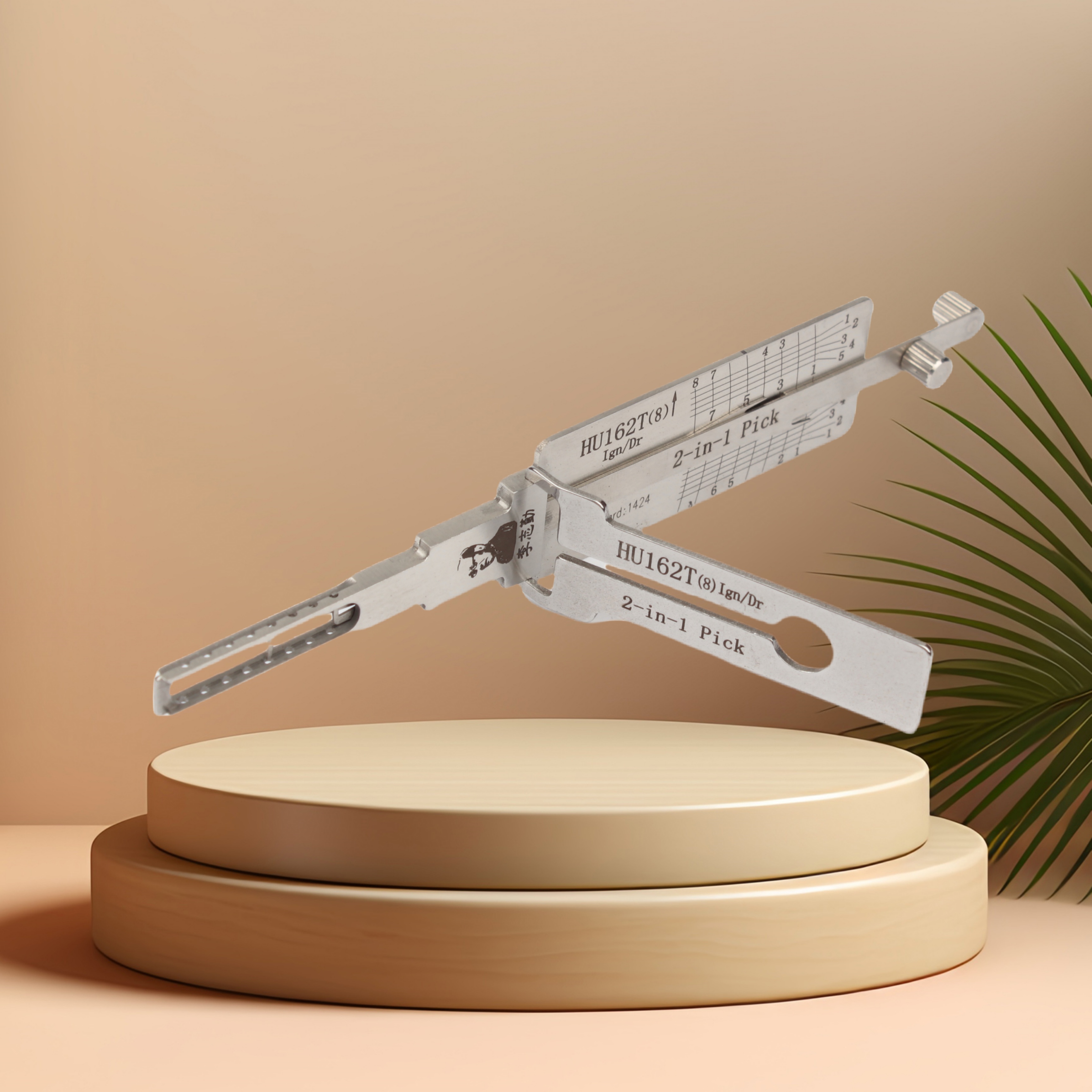 Original Lishi 2-in-1 Tool HU162T (8) with Adjustable Tension Mechanism and Dual Confirmation Method for Car Lock Opening