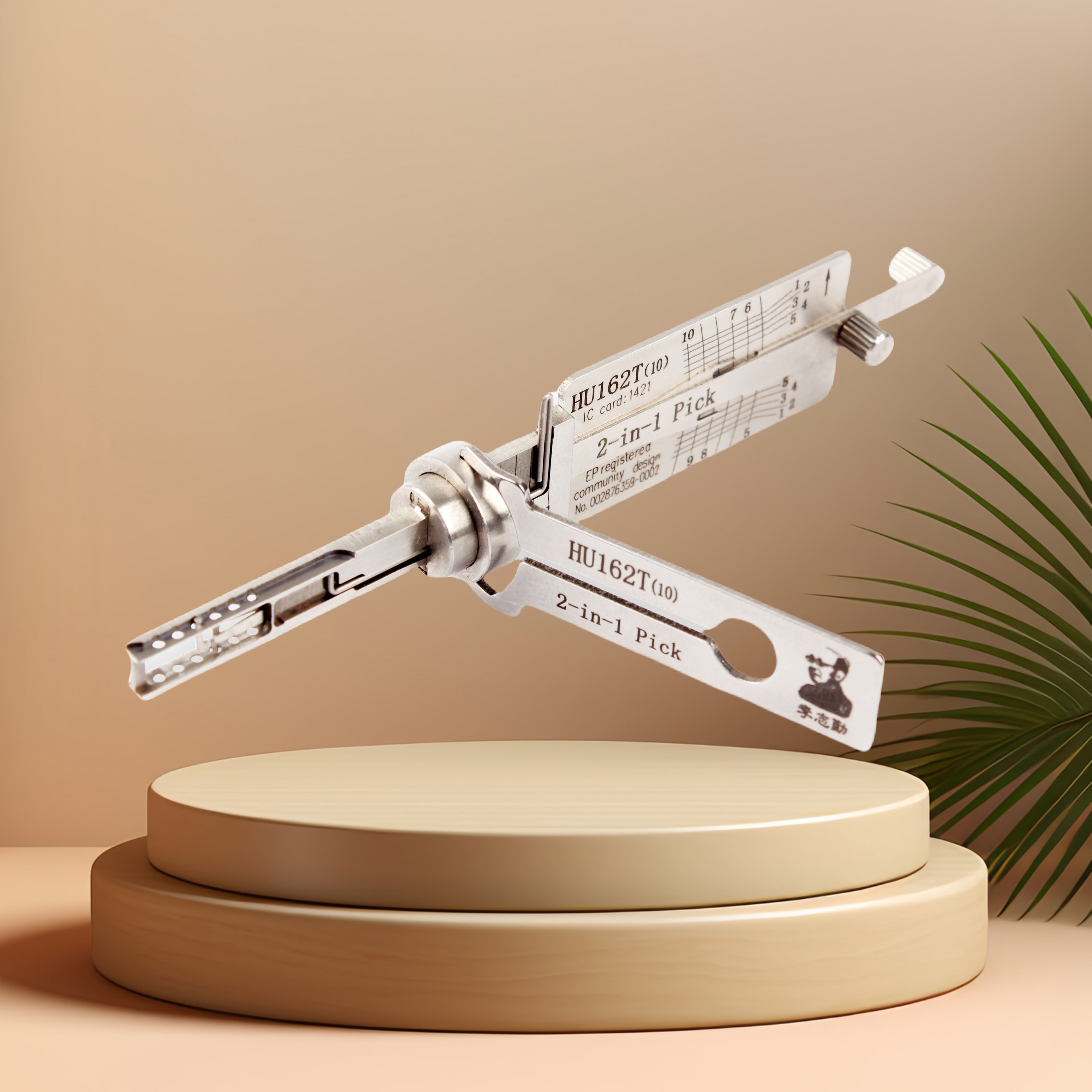 Lishi 2-in-1 Tool HU162T(10) Model Auto Lock Pick Set with 2-in-1 Functionality and Metal Construction