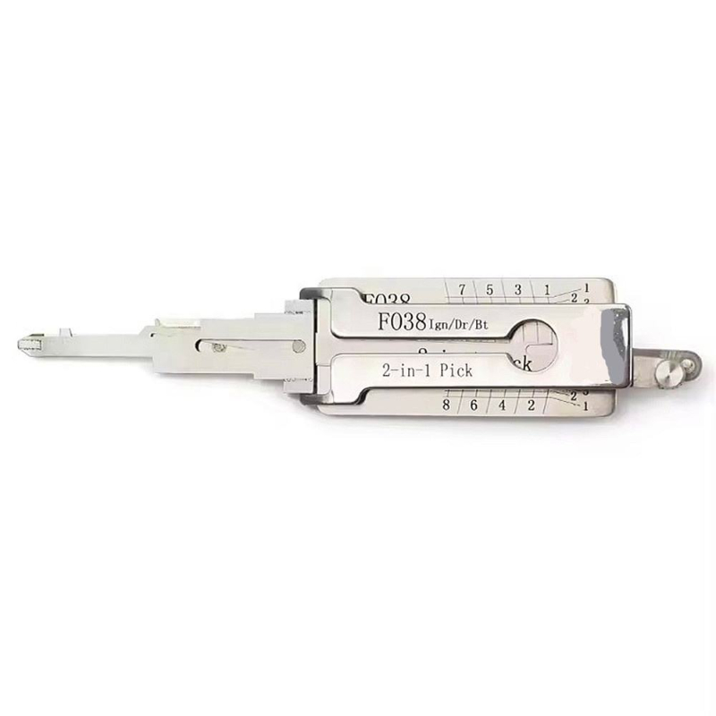 2-in-1 Lishi FO38 Flat 8 Cut Decoder and Pick Locksmith Tool Vehicles Vehicle Keys