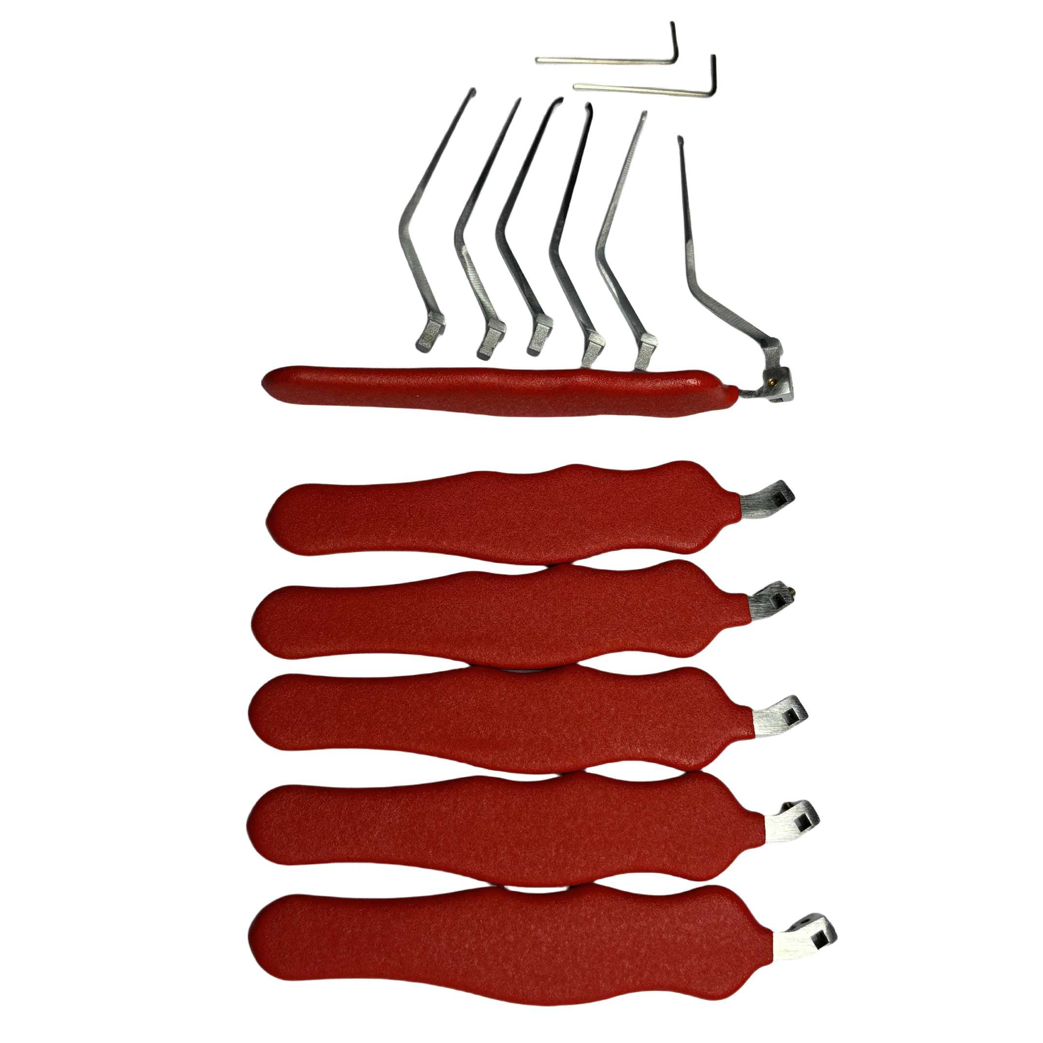 6-piece Metal Car Wave Needle Set Locksmith Tools Model 2505 for Civil and Automotive Locks