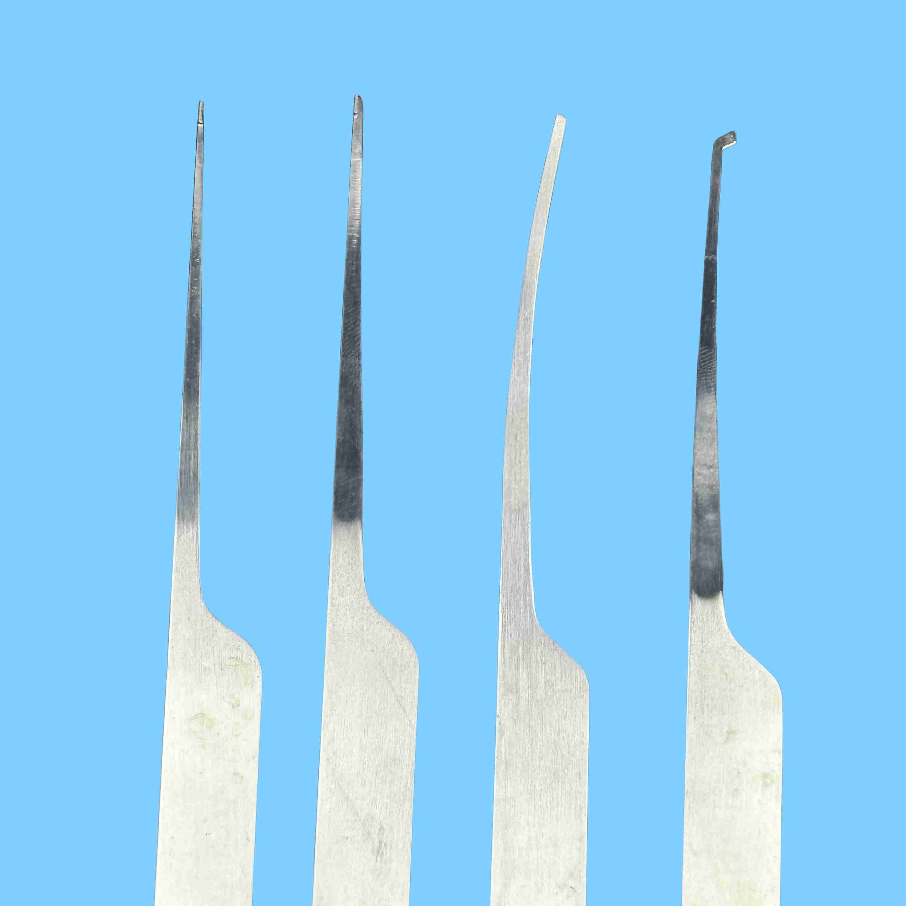4-Piece Set Straight Shank Lock Pick Hook Model 2521 for Car Unlocking Kit and Locksmith Tool