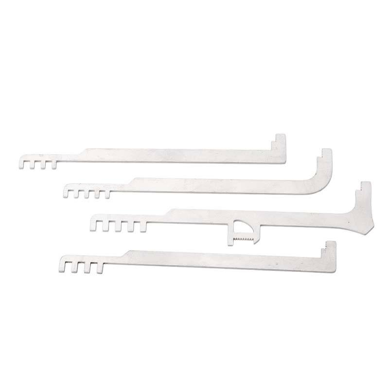 4PCS Stainless Steel Comb Pick Set Multi Wrench Tension Tool for Firefighting Repair and Locksmith Tools
