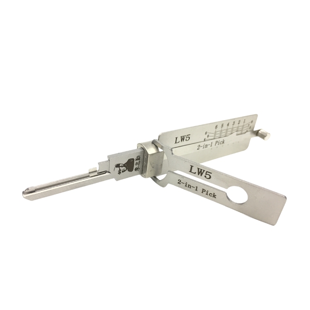 Lishi LW5 2-in-1 Lock Pick Tool for Locksmiths - Metal Material Key Opener