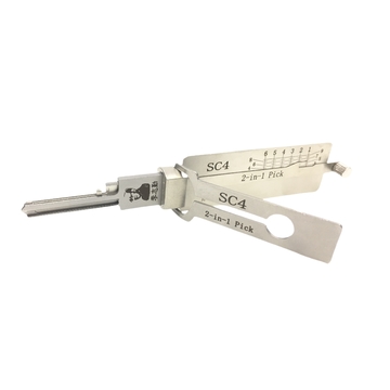 SC4 Model Lishi 2-in-1 Tool with Metal Material for Non-Destructive Entry in Door Locks