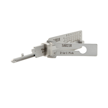Lishi Tool 2-in-1 Design SAR21R Model Metal Material Locksmith Decoder and Lock Pick for Civil Door