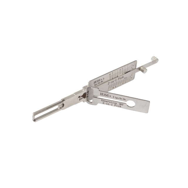 Lishi Tools HU66 2 in 1 Locksmith Tools Lock Pick for Door Lock Opener Professional Hand Tools for VW series