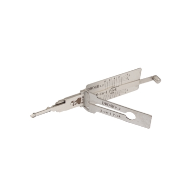 Lishi DW04R V.2 2-in-1 Tool with Model-Specific Design Anti-Slip Texturing and Reinforced Stress Points for Car Door Lock Pick Decoder