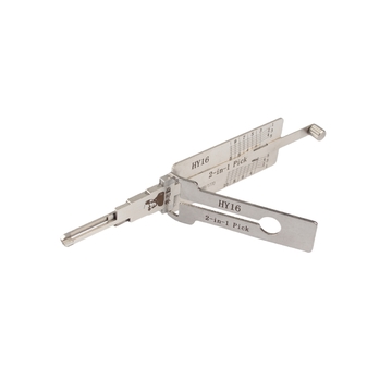 Genuine Lishi 2-in-1 Tool HY16 Model Auto Lock Pick Set with Steel Material for Car Lock Opening Decoder