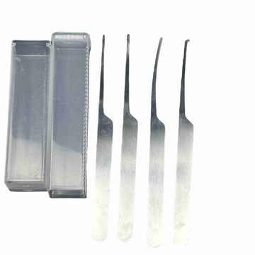 4-Piece Set Straight Shank Lock Pick Hook Model 2521 for Car Unlocking Kit and Locksmith Tool