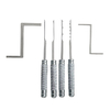 Huashi 6pcs Stainless Steel Lock Pick Set with Dual-Sensory Feedback for Professional Locksmith Tools