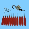 12-Piece Stainless Steel Brush Hook Set (Household Use)